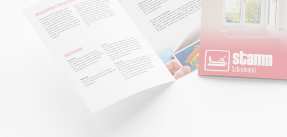 Stamm Bau, Flyer und Illustrationen